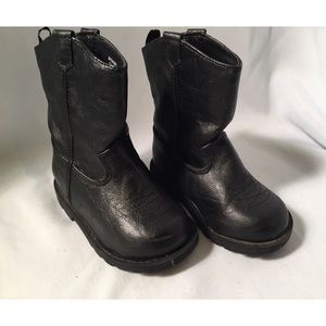 Infant Healthtex Black Pull On Cowboy Boots